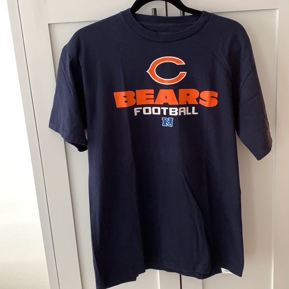 NFL Chicago Bears Football Navy Blue  T-Shirt Short Sleeve Size M Unisex